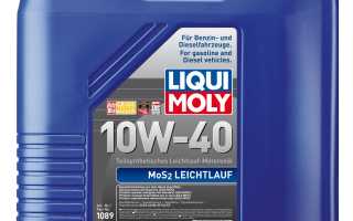 Масла Liqui Moly 10W 40: снижение износа двигателя на 20% для надежной работы