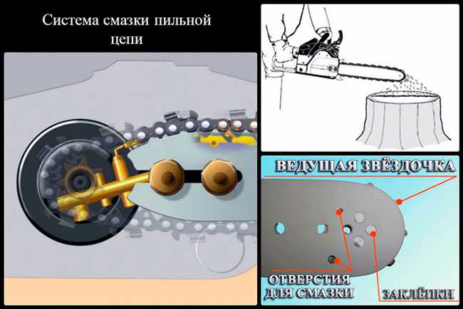 Один из вариантов системы смазки пильной цепи