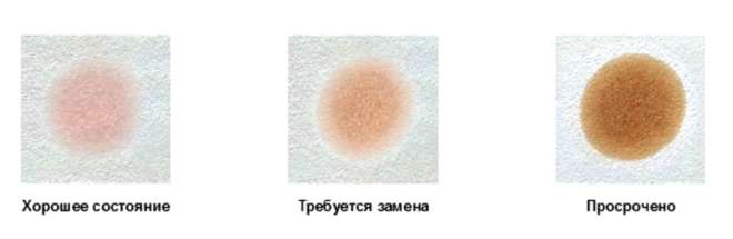образец хорошего и требующего замену масла