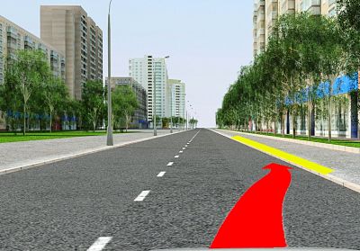 одинарная сплошная желтая линия