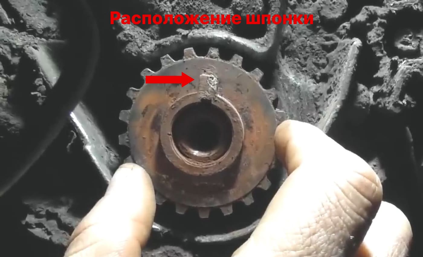 расположение шпонки