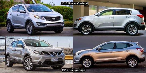 Nissan Qashqai и KIA Sportage экстерьер