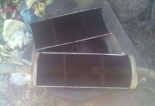 глушитель в разрезе