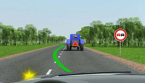 Обгон трактора