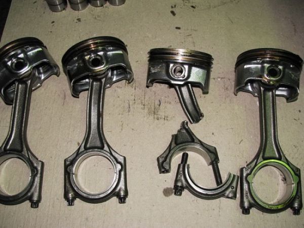 последствия гидроудара_- изогнутые шатуны