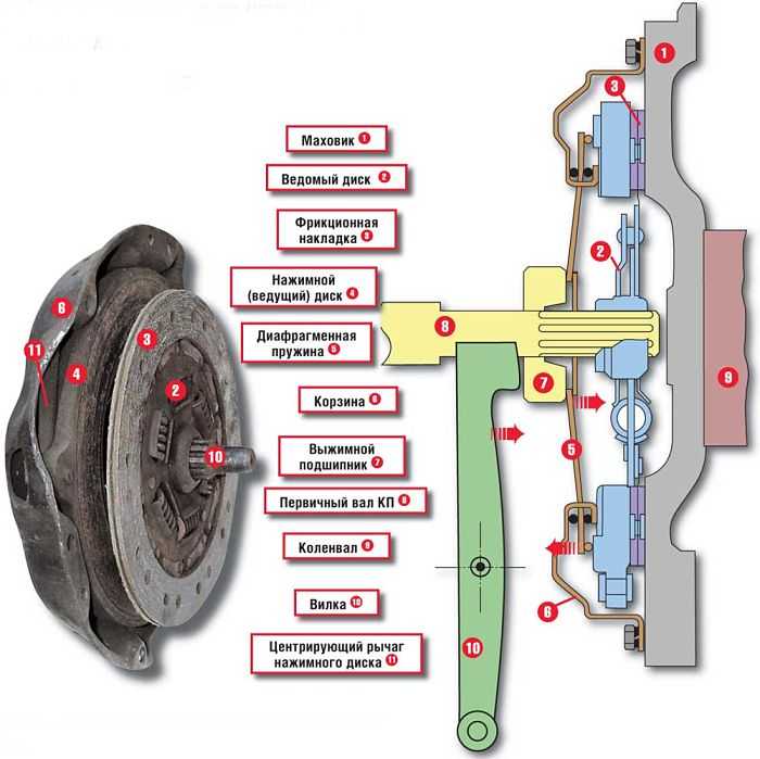 конструкция сцепления