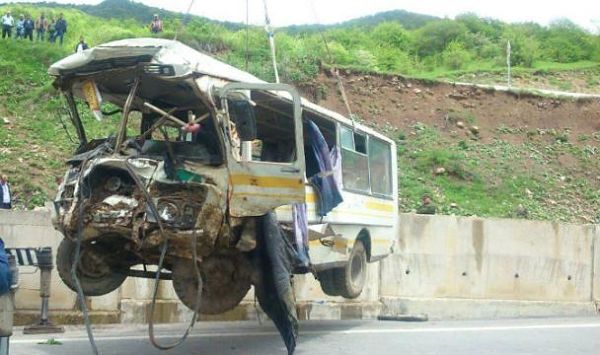 разбитый автобус авария цхинвал