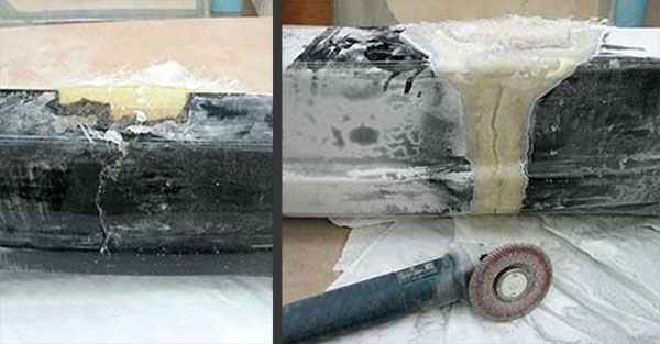 Ремонт бампера стекловолокном