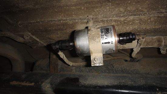 Расположение топливного фильтра