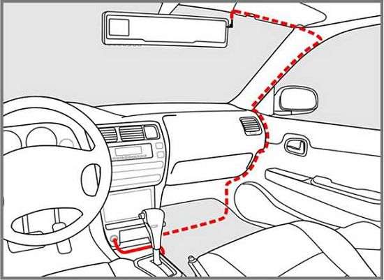 установка видеорегистратора