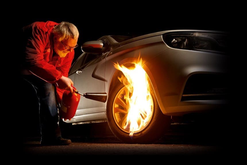 загорелись тормоза