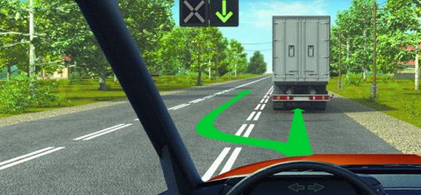 зеленая стрелка реверсивного светофора